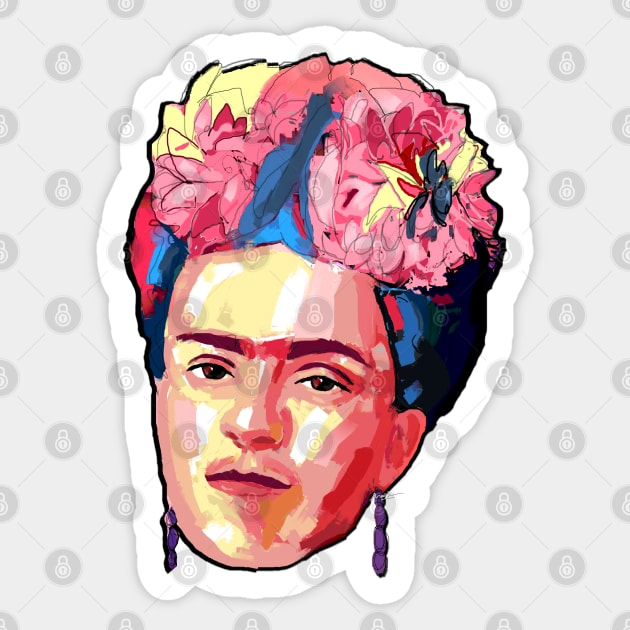 kahlo portrait Pop Art Sticker by mailsoncello